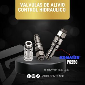 Válvulas de Alivio y Control Hidráulico Komatsu PC250