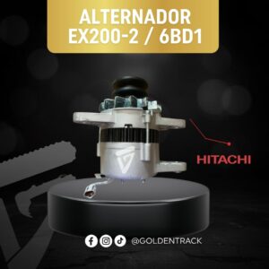 Alternador de 24V para Motor Isuzu 6BD1 y Excavadora Hitachi EX200-2