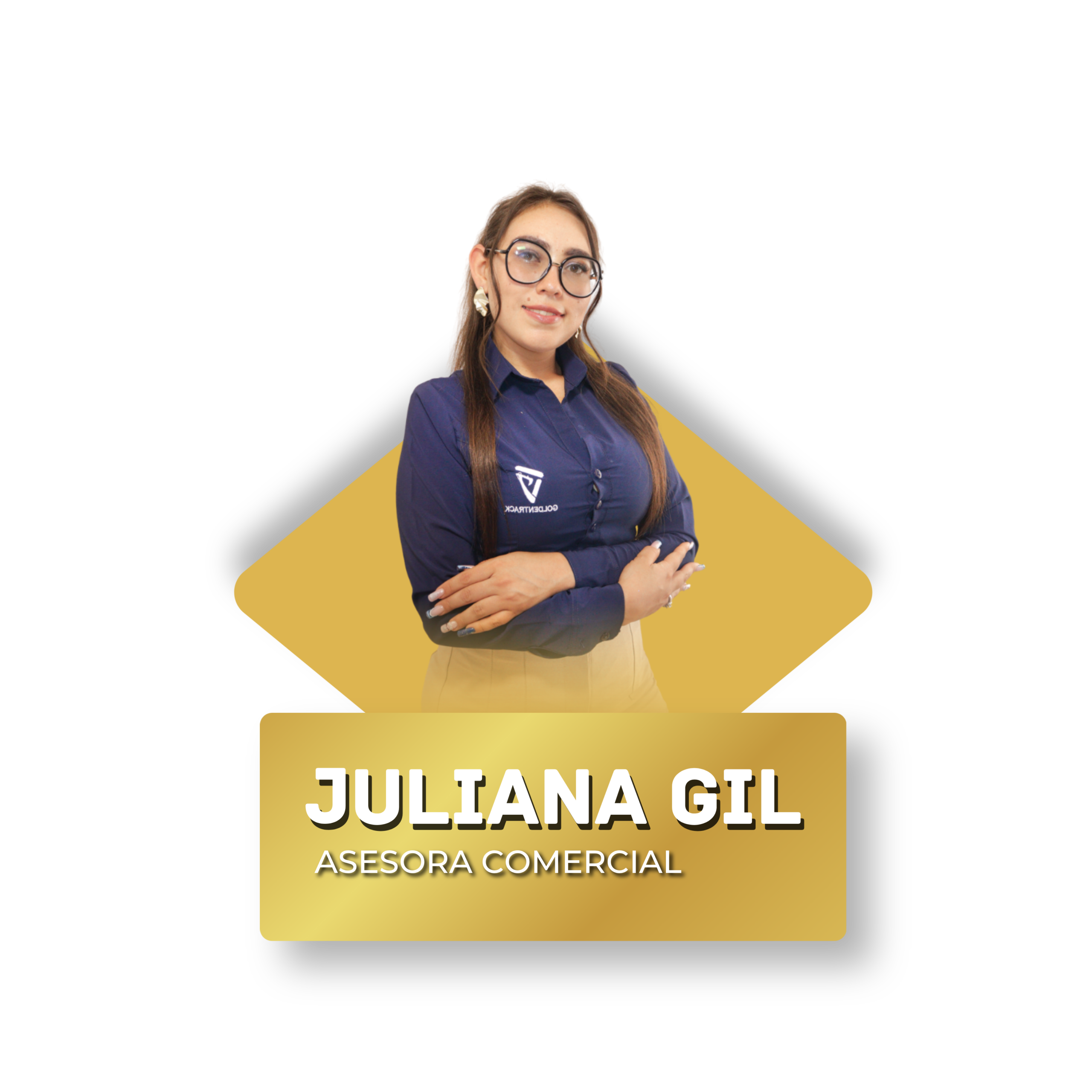 Juliana Gil, asesora de ventas de repuestos para maquinaria pesada en Golden Track